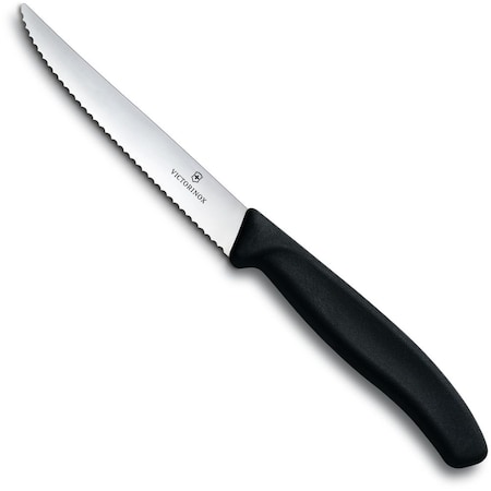 Swiss Army Brands Kitchen Swiss Classic Steak 40.5In Serrated, Spear Point Blade, 0.75In Width At Handle Black VIC-6.7233.20